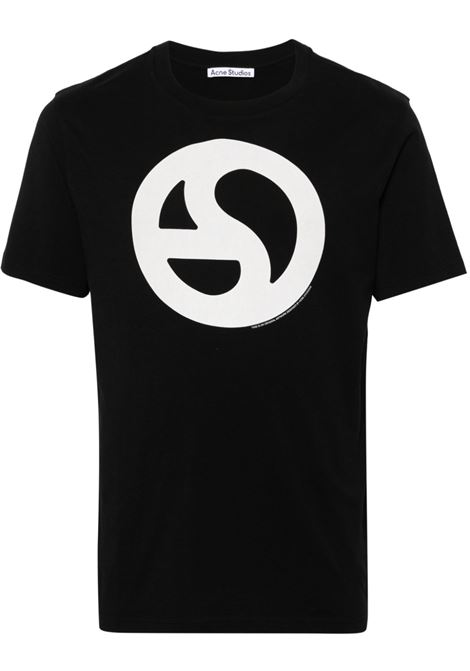 t-shirt con logo unisex nero in cotone ACNE STUDIOS | CL0265900